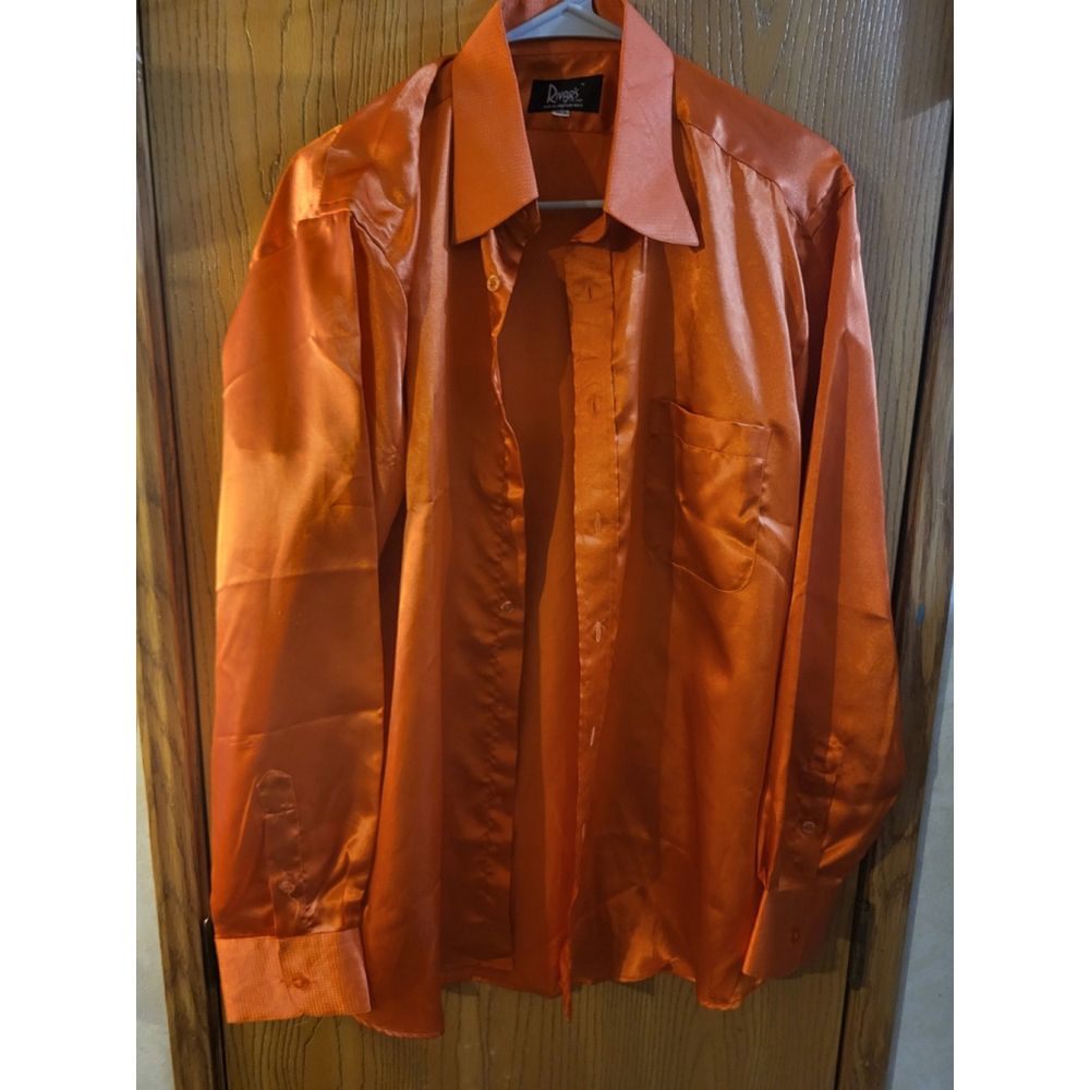 Rivar's Single Needle Tailoring Orange Shirt
